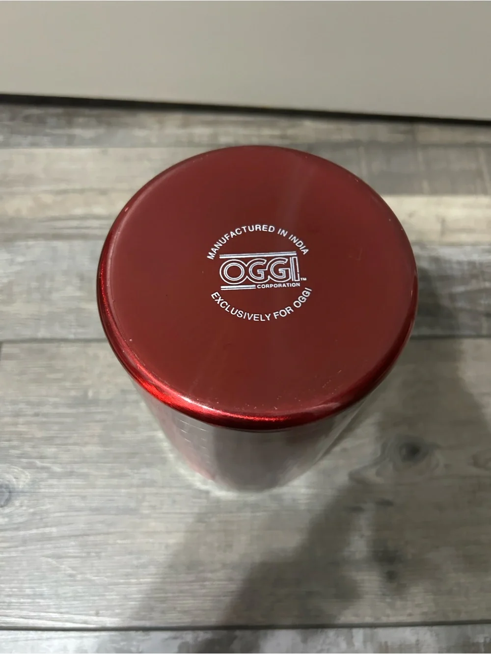 Red Metallic Striped Oggi Wine double wall cooler tub
